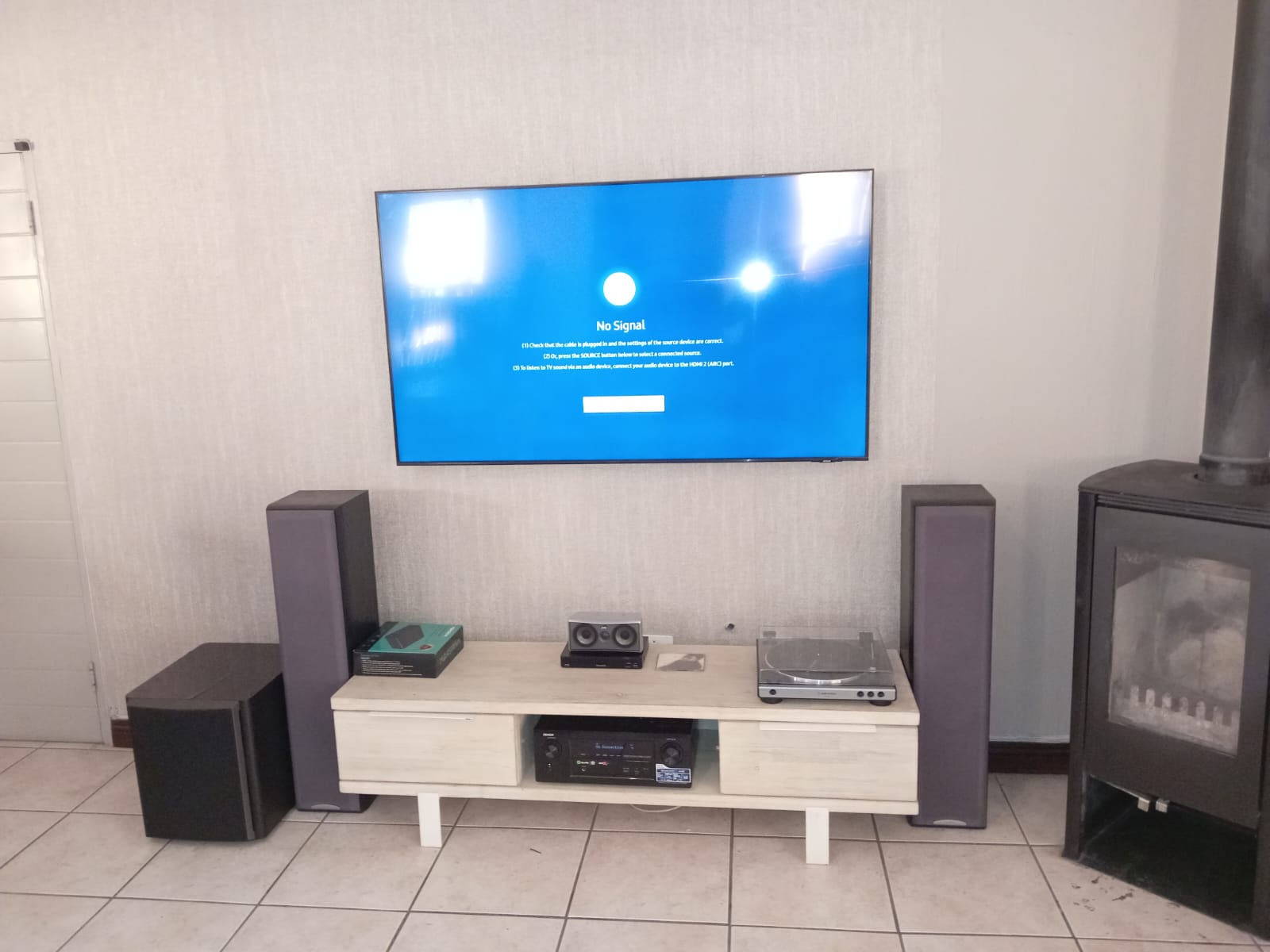 Bedroom TV installation