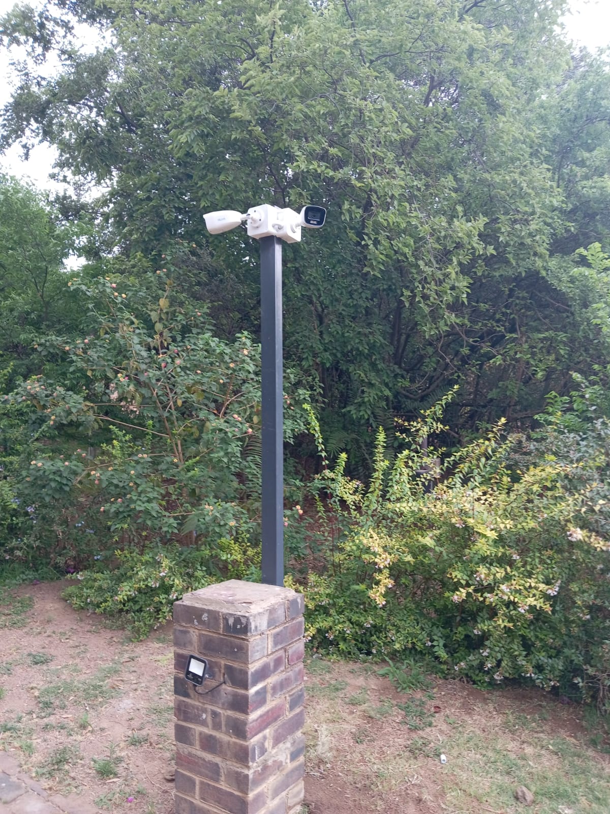 Outdoor security camera setup